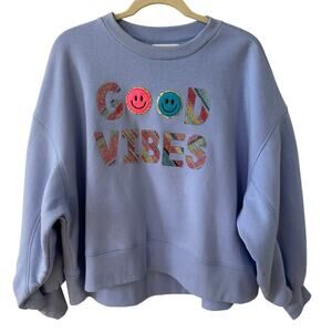 Judith March Blue Good Vibes Sweater